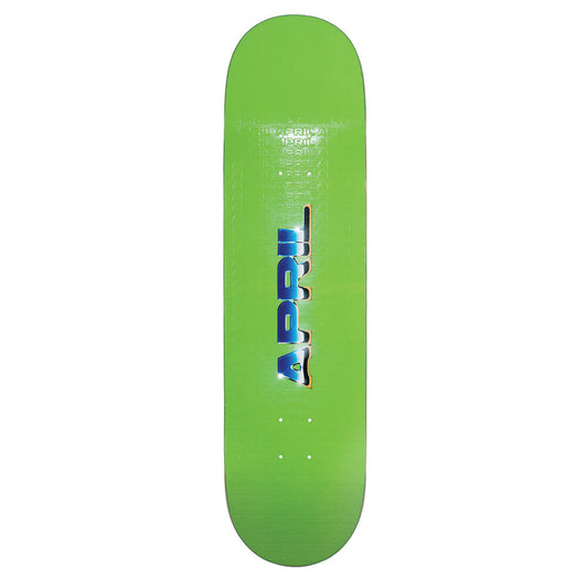 April skateboards team deck embossed logo deck green disponible en ligne sur model skateshop suisse online store