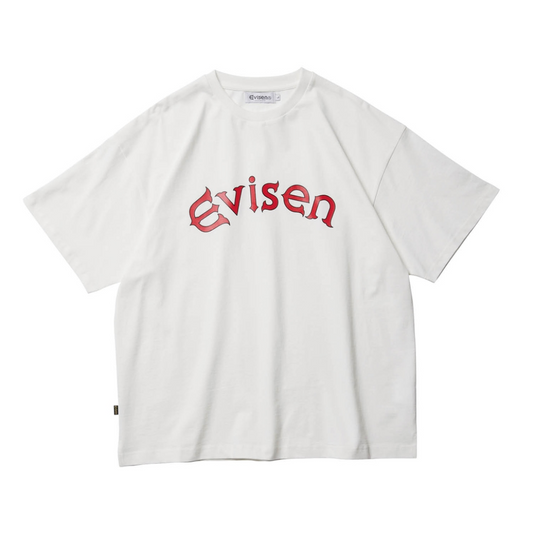 EVISEN / ROUND LOGO T SHIRT white