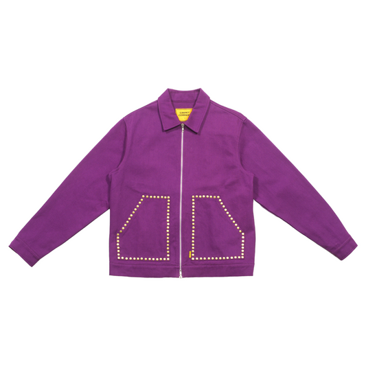 Carpet Co Studded Denim Jacket purple