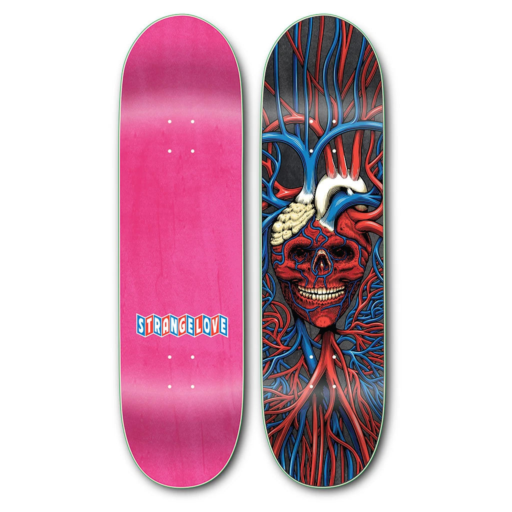 StrangeLove Skateboards Heart Skull / 8.75 Deck